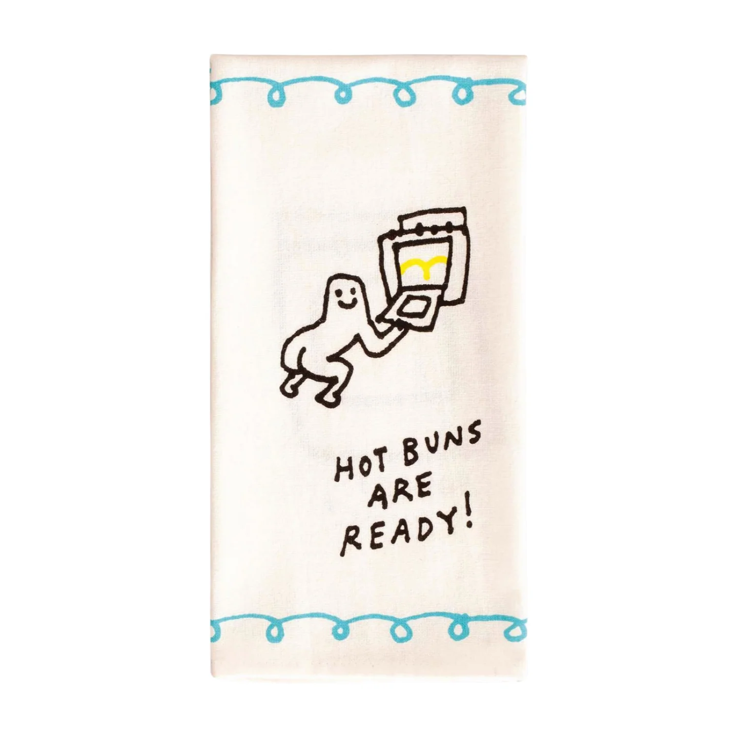 Blue Q Screen Printed Dish Towel - Hot Buns