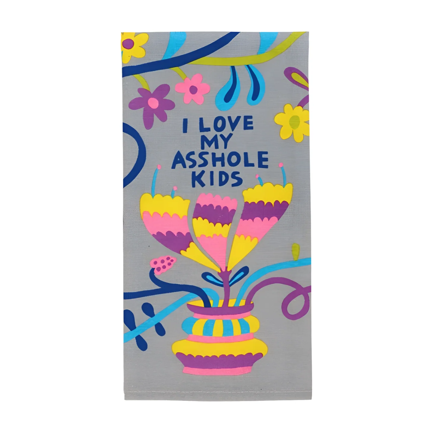 Blue Q Screen Printed Dish Towel - My Asshole Kids