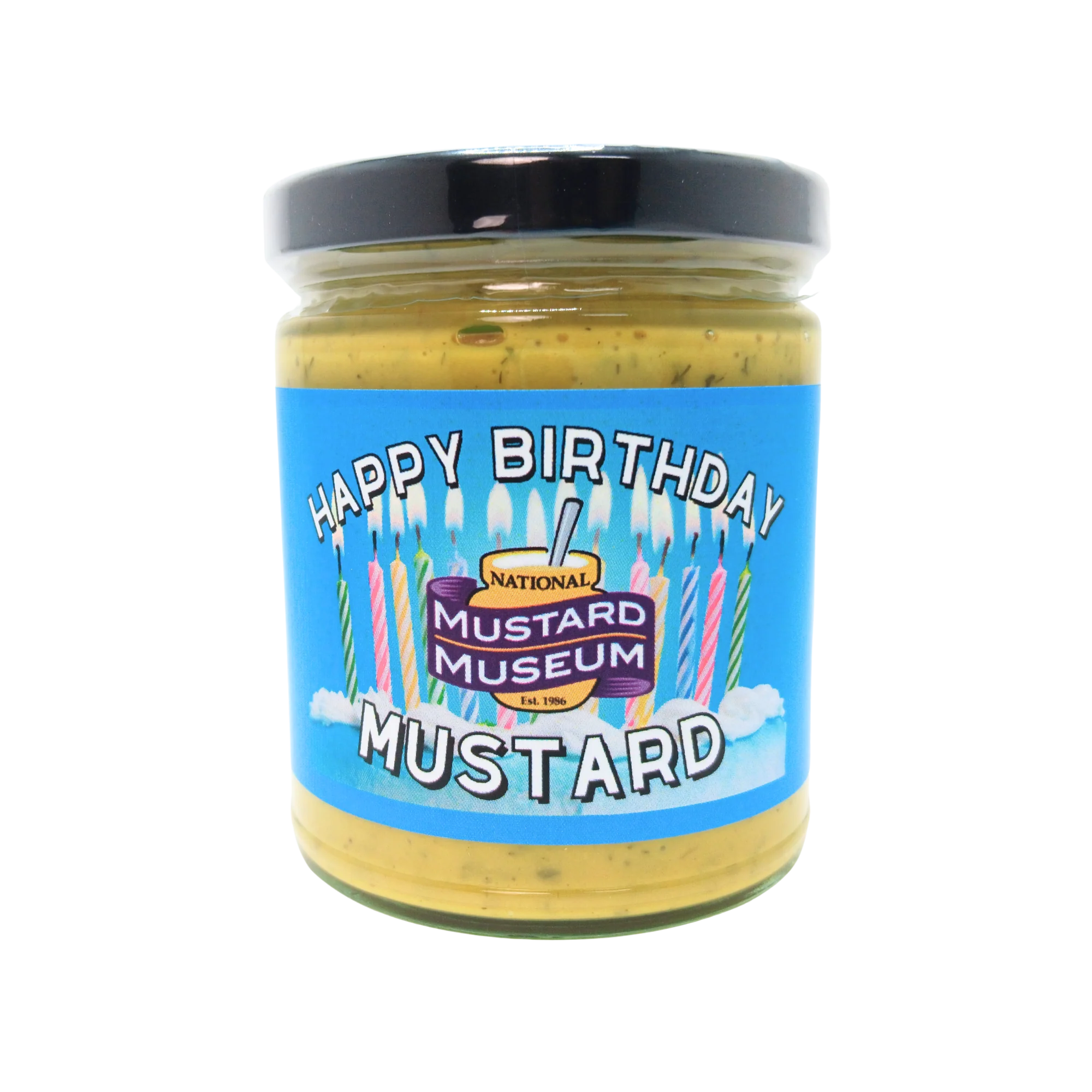 Happy Birthday Greeting Card Mustard - Birthday Cake